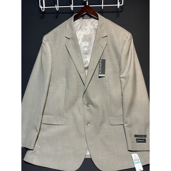 NEW Van Huesen Men’s Suit Jacket Tan NWT 46R J10